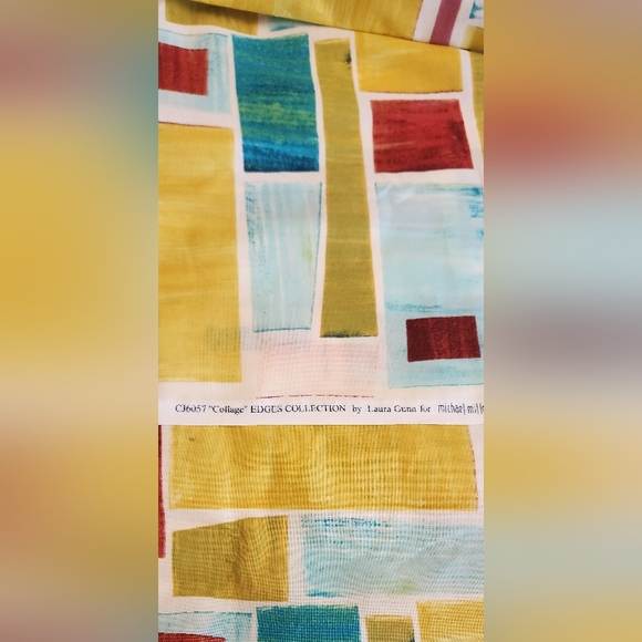 Michael Miller Fabric "Collage" design by Laura Gunn 44" X 45" 100% Cotton - Picture 3 of 4